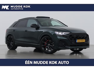 Audi Q8 60 TFSI e quattro Pro Line S Competition | Verde Zeltweg | Luchtvering | Trekhaak | Soft-Close | Panoramadak | B&O | 23 Inch