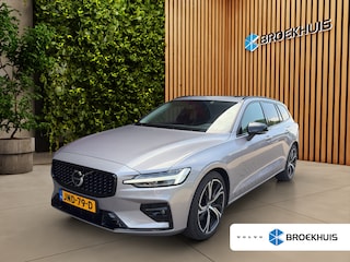 Volvo V60 2.0 B4 Plus Dark Aurora Silver Trekhaak | Pano| 360cam | 19'' lichtmetaal| Leder | Harman&Kardon |