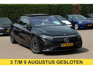 Mercedes-Benz EQS 450+ AMG Line 108 kWh / Achterasbesturing / Panoramadak / Head-up / 360Camera / Luchtvering / Burmester / 20'' / Stoelventilatie / Stoel+Stuurverwarming / Dodehoek / DAB / ACC
