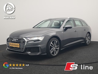 Audi A6 Avant 50 TFSI e quattro S Line 300pk PHEV Dealer O.H | Trekhaak af Fabriek | Adaptive Cruise | Lederen Sportstoelen Memory | Apple Carplay | 19"L.M | BLIS | Virtual |