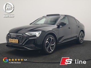 Audi Q8 e-tron 55 Quattro S edition 95 kWh 408pk Dealer O.H | Luchtvering | Panodak | Black Optic | Adaptive Cruise | 360 Camera | B&O Soundsystem | 21"L.M | Alcantara Sportstoelen Memory | Apple Carplay | Matrix LED |