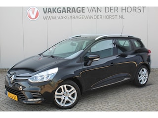 Renault Clio Estate 0.9-90pk TCe Zen. Nette en praktische Renault Clio Estate voor nog jaren comfortabel rijplezier. Airco, cruise control, navigatie, telefoonvoorb., trekhaak, elektr. ramen, centr. vergr. etc.