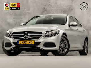 Mercedes-Benz C-klasse 180 Sport 156Pk Automaat (NAVIGATIE, LEDER, SFEERVERLICHTING, STOELVERWARMING, SPORTSTOELEN, CRUISE, NIEUWE APK, NIEUWSTAAT)