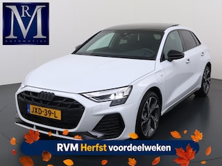 Audi A3 Sportback 45 TFSI e S edition Competition 272pk PHEV| 8.000KM!  | VAN: 44.900,- VOOR: 42.877,- | INCL. BTW | 143km RANGE WLTP!! | PANORAMADAK | FABRIEKSGARANTIE t/m 04-2027| LEKKER VOL! | S-LINE BINNEN + BUITEN| LEDER|