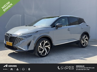 Nissan Qashqai 1.3 MHEV Xtronic Tekna Plus / Fabrieksgarantie tot 9-2028 / Panorama dak / HUD / BOSE audio / Leder / Stuur- en stoelverwarming / 1.800 kg trekgewicht /  Navigatie / Apple Carplay Android / 20" LM wielen & All Season banden /