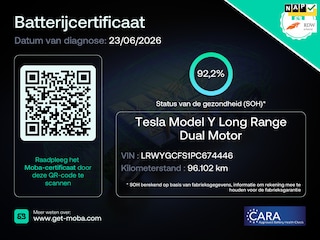 Tesla Model Y RWD 58 kWh 92% SOH 1e EIG NL-Auto Rijklaaprijs!