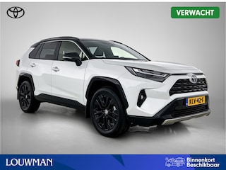 Toyota RAV4 2.5 Hybrid AWD Style Bi-Tone | Dealer onderhouden | Stoel+Stuurverwarming | Elektrische achterklep | Draadloze telefoonlader | 1650KG trekgewicht mogelijk | Apple CarPlay/Android auto | Parkeersensoren voor+achter |