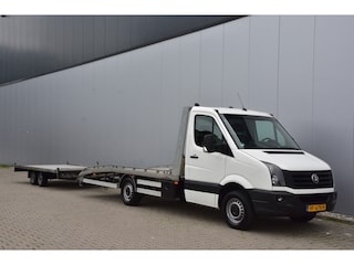 Volkswagen Crafter 35 2.0 TDI + Aanhanger, Luchtvering, Tachograaf, Navi, Airco, Goed onderhouden! Oprijwagen Autoambulance