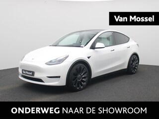 Tesla Model Y Performance AWD 75 kWh | BTW AUTO | PANODAK | 21 INCH VELGEN | 360 CAMERA | STOEL-STUURWIELVERWARMING | LEER