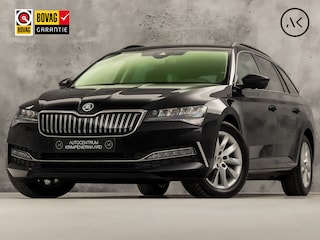 Skoda Superb Combi 1.4 TSI iV Sport 218Pk Automaat (VIRTUAL COCKPIT, APPLE CARPLAY, GROOT NAVI, MEMORY SEAT, LEDER/ALCANTARA, CAMERA, STOELVERWARMING, ADAPTIVE CRUISE, ELEK ACHTERKLEP, NIEUWSTAAT)