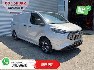 Ford Transit Custom L2 65 kWh 330 km WLTP Garantie t/m 05-'29/ LED/ Snellader/ Standkachel/ Stoelverw./ Stuurverw./ Carplay/ Camera/ PDC/ Climate/ Cruise