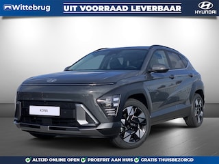 Hyundai Kona 1.6 GDI HEV Premium Full Hybride Automaat met Navigatie, Lederen bekleding en Stoelverwarming Uit voorraad leverbaar!