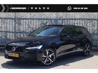 Volvo V60 2.0 T6 Plug-in hybrid AWD Ultra Dark | Adaptieve Cruise Control | Dode hoek detectie | Head-up display | Lederen Dashboard | 360 camera | Sportstoelen | Elektr. verstelbare voorstoelen incl. memory | Stoelverwarming | Verwarmd stuurwiel | Extra getint glas | 19" lichtmetalen velgen | buitenste zitplaatsen achterbank verwarmd | Google Services | Elektr. bedienbaar glazen schuif-\-kanteldak |