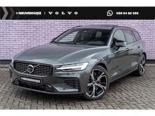 Volvo V60 2.0 T6 Plug-in hybrid AWD Ultra Dark | Google | Long Range | Schuif-/Kanteldak | Adaptieve Cruise Control | DAB | Head-Up Display | Camera | Stoelverwarming Voor + Achter | Harman Kardon Audio | Getint Glas | Zitverlenging | Elek. Stoelen | Memory | 19" LM