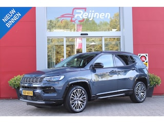Jeep Compass 4xe 240PK Plug-in Hybrid ELECTRIC SUMMIT | LEDEREN BEKLEDING | STOEL VENTILATIE | STOEL/STUUR VERWARMING | VOORSTOELEN ELEKTRISCH VERSTELBAAR MET GEHEUGEN FUNCTIE OP DE BESTUURDERSSTOEL | ELEKTRISCH BEDIENBARE ACHTERKLEP | NAVIGATIE | DRAADLOZE APPLE CARPLAY/ANDROID AUTO | DRAADLOZE TELEFOONLADER | DAB+ RADIO | ACHTERUITRIJ CAMERA |  19" LICHTMETALEN VELGEN | FULL LED KOPLAMPEN | PARKEERSENSOREN VOOR + ACHTER | KEYLESS ENTRY/START |