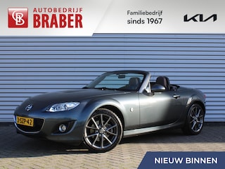Mazda MX-5 Roadster Coupé 1.8 Hanabi | Stoelverwarming | Leer | Navi | 17" LM | Cruise | Clima | Hardtop | Nieuwstaat | Ned. auto |