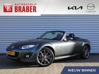 Mazda MX-5 Roadster Coupé 1.8 Hanabi | Stoelverwarming | Leer | Navi | 17" LM | Cruise | Clima | Hardtop | Nieuwstaat | Ned. auto |