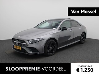 Mercedes-Benz A-klasse 250 e Business Solution AMG Limited AUTOMAAT | PANO | AMBIANTE | AMG INTERIEUR & EXTERIEUR | MEMORY | ELEKTRISCHE STOEL | KEYLES | STOELVERWARMING | NAVIGATIE | CAMERA | 12 MAANDEN BOVAG GARANTIE |