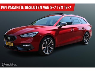 Seat Leon Sportstourer 1.5 TSI FR Launch Edition, Pano, Trekhaak, Alcantara, Camera, Stoel/stuur verwarming, Memory seats, Pdc voor + achter, Adaptive cruise control, Keyless entry, Navi, Clima, App connect, Donkere hemel, 18 Inch Lmv.