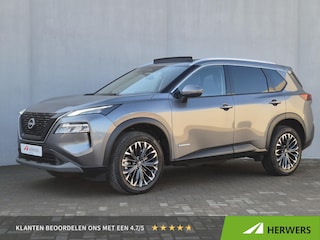 Nissan X-Trail 1.5 e-Power Tekna Automaat / Schuifdak / Fabrieksgarantie tot 04-2028<100.000 / All season banden / Head Up Display / Elektrische achterklep /  / Stuur-, Stoel & Achterbank verwarming / Adaptief cruise control /