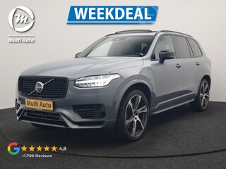 Volvo XC90 T8 Recharge AWD R-Design 7 Pers Long Range PHEV 456pk Dealer O.H | Luchtvering | Trekhaak Af Fabriek | Panodak | 360 Camera | Adaptive Cruise | Harman / Kardon | Alcantara Sportstoelen Memory & Verwarmd | Keyless | Pilot Assist | Apple Carplay | Stuur Verwarmd | BLIS | Adaptive LED | Navigatie | Virtual | DAB | 22"L.M | Plug In Hybrid |