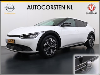 Kia EV6 Plus Long Range 77.4kWh Trekhaak Warmtepomp Leder+Ventilatie+Verwarming Camera Adap.Cruise Meridian®-Audio Stuur+Achterbankverwarming Elek.Stoelen+Memory Navi Ecc SOH 100% Elek.Achterklep Apple Carplay Android Auto Privacy Glas Pdc Lmv Led DAB 1.600KG Trekgewicht Dealeronderhouden