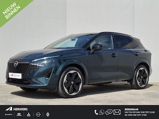 Nissan Qashqai 1.3 MHEV Xtronic N-Design / Fabrieksgarantie tot 03-2028 / All season banden / Cold Pack / Trekgewicht 1800 kg / Stuur- Stoel & Voorruit verwarming / Rondomzicht camera / Apple Carplay Android Auto / Adaptief cruise control / Climate control /