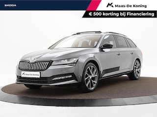 Skoda Superb Combi 1.4 TSI iV 218pk DSG Sportline Business · Panoramadak · 360 Camera · Inklap. Trekhaak · Matrix LED · Canton Audio · Elek. Stoelen + Geheugen ·