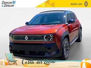 Renault 4 comfort range iconic canvas dak 52 kWh elektrisch vouwdak , nu met 1800,- voorraad korting .  Apple Carplay/Android Auto , Pack Advanced Driving Assist , Harman/kardon premium audio , lichtmetalen velgen 18" , voorstoelen verwarmd , warmtepomp , navigatiesysteem , enz