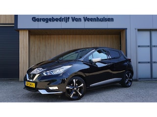 Nissan Micra 0.9 IG-T 90pk Tekna Bose Nissan Micra 0.9 IG-T 90pk  Tekna Bose Leder LED Navi Keyless DAB 17inch LM *NL auto* Complete Micra* 131346km