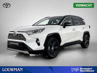 Toyota RAV4 2.5 Hybrid AWD Bi-Tone | 1650KG trekgewicht | Stoel+stuurverwarming | Elektrische Achterklep | Parkeersensoren Voor+achter | Draadloze telefoonlader | Apple CarPlay/Android Auto | Cruise Control Adaptive |