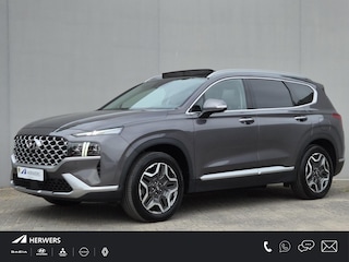Hyundai Santa Fe 1.6 T-GDI PHEV Premium Sky / Dealer onderhouden / Fabrieksgarantie tot 03-2027 / Head Up Display  / Trekhaak afneembaar / Glazen schuif- en kanteldak / EAER bereik 58 km bereik stad 69 km / Trekgewicht 1350 kg / Stuur- Stoel & Achterbank verwarming / Elektrische achterklep /