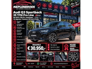Audi Q3 35 TFSI Pro Line Bj 2022 150PK 2e eigen Automaat,Camers,20Inch,Cruise