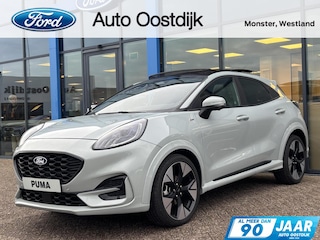 Ford Puma 1.0 EcoBoost Hybrid ST-Line X 155PK Automaat Afn. Trekhaak Panodak Winterpack Adaptieve Cruise 19" Velgen Camera B&O Keyless Matrix-LED Climate Privacy Glass *Full-Options*