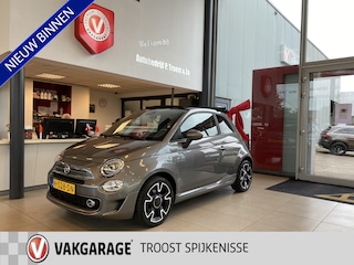 Fiat 500 0.9 TwinAir Turbo Sport,Cabriolet,NL Auto,Elektrisch Bedienbare Kap,Leder,Navigatie,DAB,Climate&Cruisecontrol,Spraakbediening,Achteruitrijsensoren,Side-Skirts,16 Inch Lmv