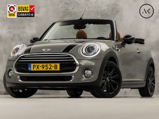 Mini Cooper Cabrio 1.5 Chili Sport (GROOT NAVI, DEALER ONDERHOUDEN, DIAMOND STITCHING, LEDER, STOELVERWARMING, SPORTSTOELEN, JACK UNION ACHTERLICHTEN, PARKEERSENSOREN, NIEUWSTAAT)