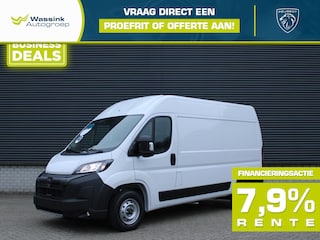 Peugeot Boxer Zwaar 2.2 HDi 140PK L2H2 3,5T I Trekhaak 3000 kg trekgewicht I Pack Techno Plus I Verzwaarde vering I Navigatie