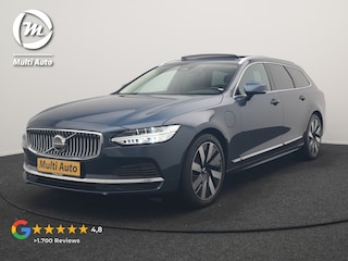 Volvo V90 T6 AWD Plus Bright LONG RANGE PHEV 350pk Dealer O.H. | Trekhaak Af Fabriek | Panodak | Adaptive Cruise | Camera | Harman / Kardon | Lederen Sportstoelen Memory & Verwarmd | Keyless | Blis | Stuur Verwarmd | Apple Carplay | Google Assistent | Plug In Hybrid |