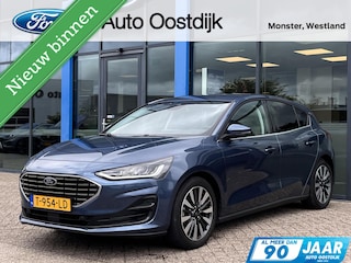 Ford Focus 1.0 EcoBoost Hybrid Titanium 150PK Automaat Winterpack Adaptieve Cruise SYNC4 Camera Parkeersensoren Privacy Glass Climate Blind-Spot *Compleet*