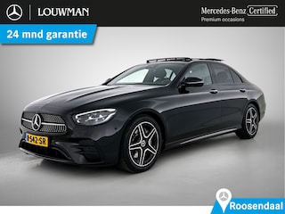 Mercedes-Benz E-klasse 200 AMG Nightpakket | Panoramadak | Trekhaak | CarPlay | Sfeerverlichting | Dode Hoek Ass | 360° Camera | Inclusief 24 maanden Mercedes-Benz Certified garantie voor Europa.