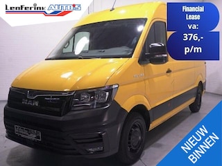 MAN TGE 3.140 pk DSG Automaat L3H3 Airco, DHL Geel App Connect, Cruise Control, 270 Graden Deuren, PDC V+A, 3-Zits