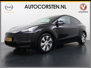 Tesla Model Y Long Range AWD 75kWh Warmtepomp Stoel+Stuur+Achterbankverwarming Premium Audio Leder Adap.Cruise Navi Camera's Ecc Keyless Voorverwarmen+Koelen Elek.Stoelen+Memory Panoramadak Elek.Achterklep AMD Ryzen™ Google Maps Dog+Kampeer modus Lmv 19" Led Privacy Glas Fabrieksgarantie op Accu en Motor tot 13-4-2031/192.000KM
