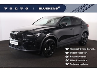 Volvo EC40 Performance Ultra Black Edition 82 kWh - IntelliSafe Assist & Surround - Harman/Kardon audio - Adaptieve LED koplampen - Verwarmde voorstoelen, stuur & achterbank - Parkeersensoren voor & achter - Elektr. bedienb. voorstoelen met geheugen links - Draadloze tel. lader - Warmtepomp - Extra getint glas - Inklapbare trekhaak - 20' LMV