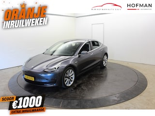 Tesla Model 3 Long Range AWD 75 kWh Nieuwe accu 06-06 Draagarmen vervangenTop Staat Trekhaak Autopilot FSD Comp Camera Leder Pano