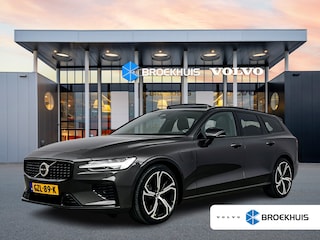 Volvo V60 T6 Recharge Ultra Dark | 19" | Trekhaak | 360 Camera | Getint Glas | Elektr. verst. Sportstoelen | Panoramadak | Harman Kardon| Head-Up | Full LED