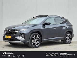 Hyundai Tucson 1.6 T-GDI HEV N Line / Trekgewicht 1650 kg / Elektrische achterklep / Glazen schuif- en kanteldak / Stuur- Stoel & Achterbank verwarming / Rondomzicht camera / Adaptief cruise control / Keyless Entry/Start / Apple Carplay Android Auto /