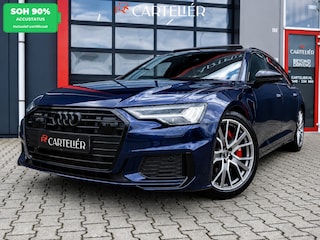 Audi A6 Avant 55 TFSI e S-Line Quattro Competition Navarra Blue 367PK| Pano | Ambient+ | Carbon | Leder Dashboard | Matrix Led (Luxe) | Digital Dash | Alcantara | Trekhaak | Carplay | Memory | Camera | ACC | Lane Assist | Dodehoek Detectie | 20''