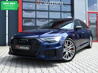 Audi A6 Avant 55 TFSI e S-Line Quattro Competition Navarra Blue 367PK| Pano | Ambient+ | Carbon | Leder Dashboard | Matrix Led (Luxe) | Digital Dash | Alcantara | Trekhaak | Carplay | Memory | Camera | ACC | Lane Assist | Dodehoek Detectie | 20''