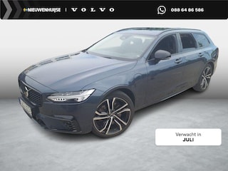 Volvo V90 T8 Ultra Dark 455PK! | Long range | Massage stoelen | geventileerd leder | Panorama dak | Trekhaak | Lucht vering | Getint glas | 20" licht metalen velgen |  Google |