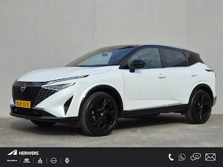 Nissan Qashqai 1.3 MHEV Xtronic Tekna Plus / Fabrieksgarantie tot 10-2028 / Panoramadak / All season banden / Trekgewicht 1800 kg / Head Up Display / Bose Audio Systeem / Elektrische achterklep / Stuur- Stoel & Voorruit verwarming / Rondomzicht camera / Adaptief cruise control /